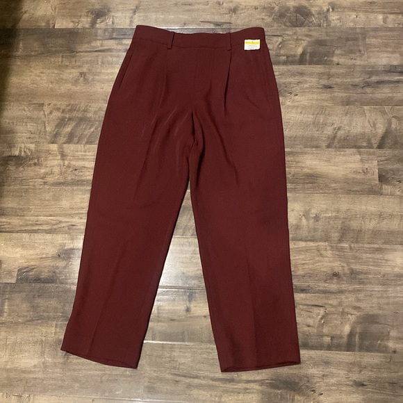 Vince Burgundy Pull On Pant Medium - Picture 2 of 6